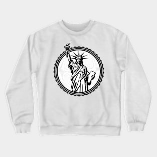 Black and white Statue of Liberty Emblem Crewneck Sweatshirt